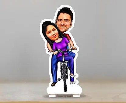 Couple Caricature on cycle